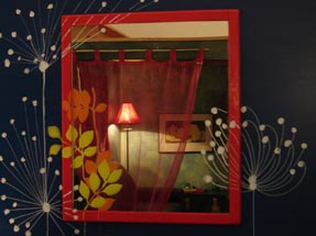 Aeolian Islands accommodation- La dolce vita, green room, mirror image.